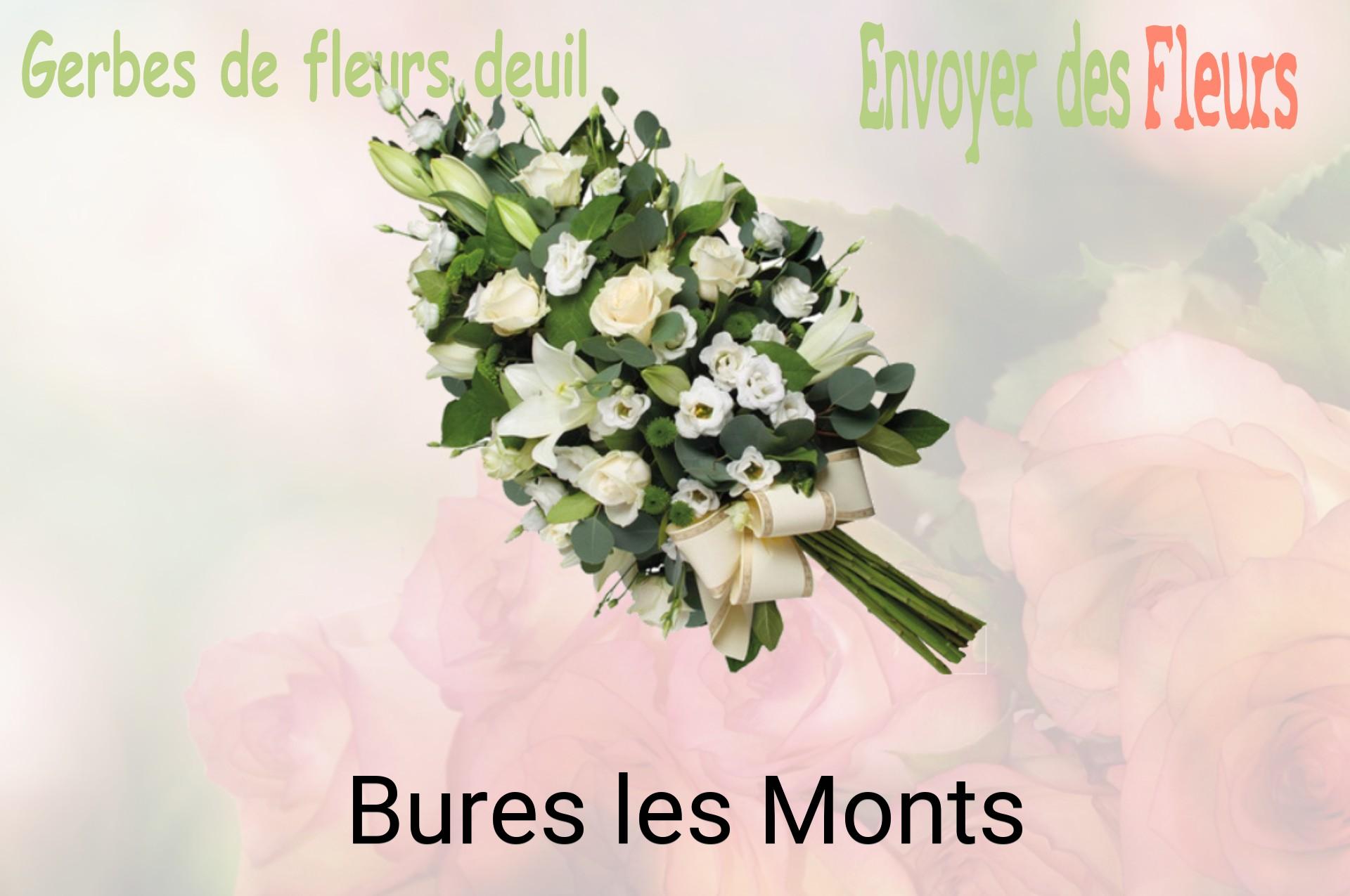 Gerbe de fleurs de deuil livrée à Bures-les-Monts